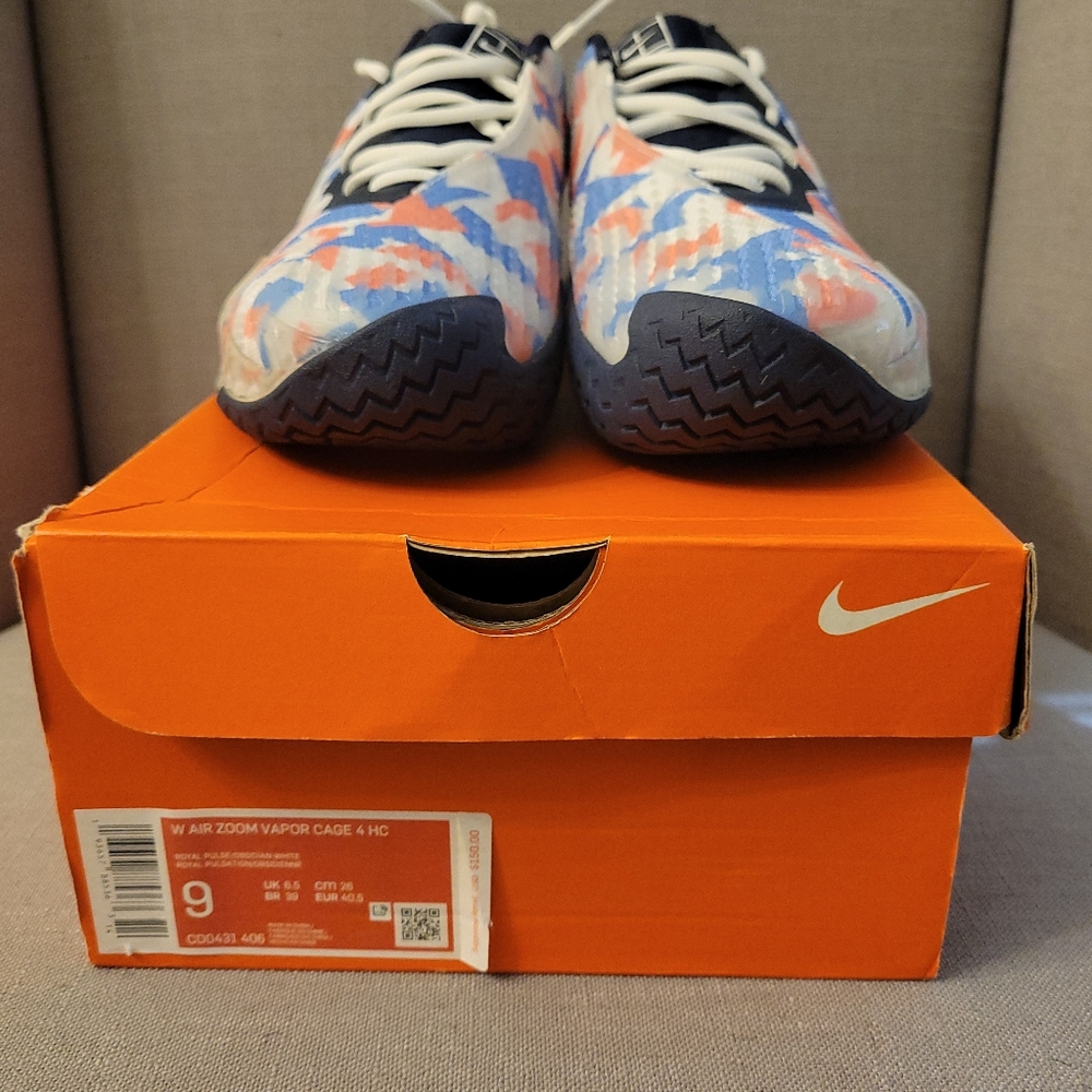 Nike Womens Air Zoom Vapor Cage Royal Pulse and Obsidian White - Picture 3 of 3